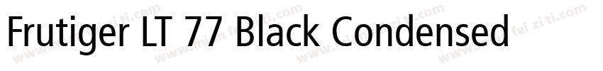 Frutiger LT 77 Black Condensed字体转换